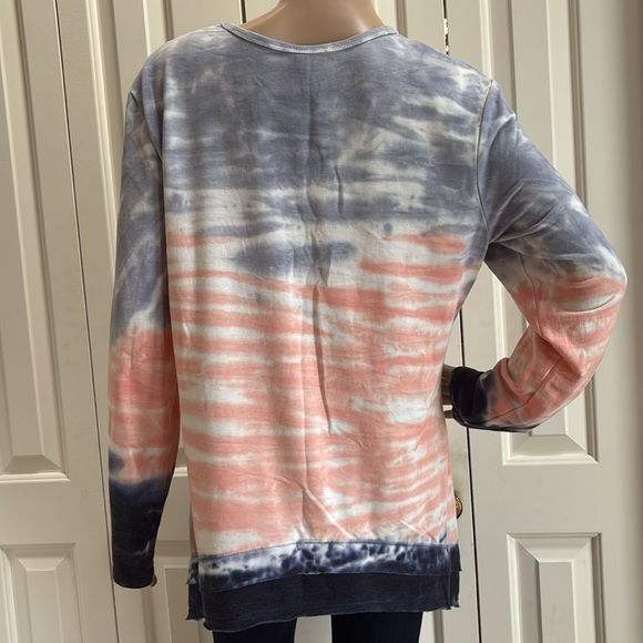 Green Tea Womens Size L Long Sleeve Tie Dye Shirt. so Soft. Pink & Blue. - Picture 6 of 11